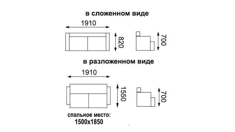 Диван-кровать «Троя Н» Рогожка флис бирюза/рогожка флис морская волна