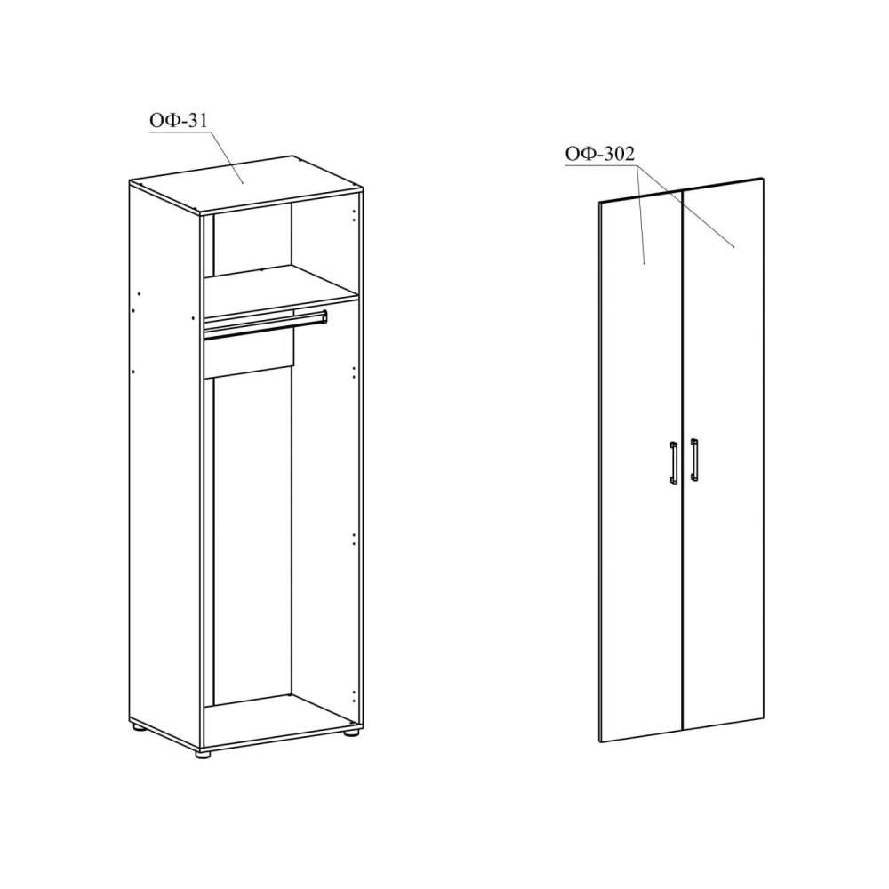 Шкаф платяной «Офис»