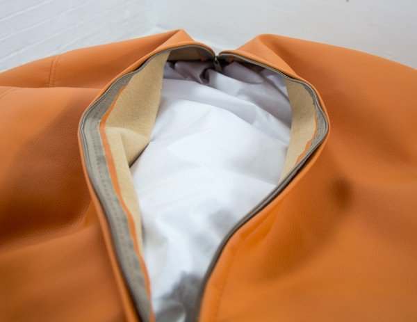 Кресло мешок эко кожа  «Латте» Оранжевый