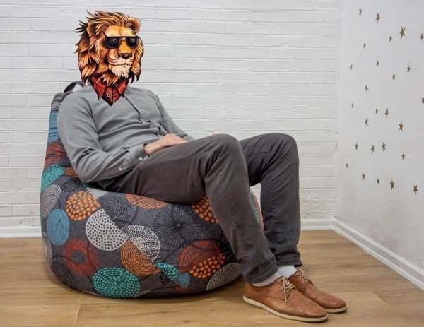 Кресло мешок терможаккард «Цветы Пикассо»