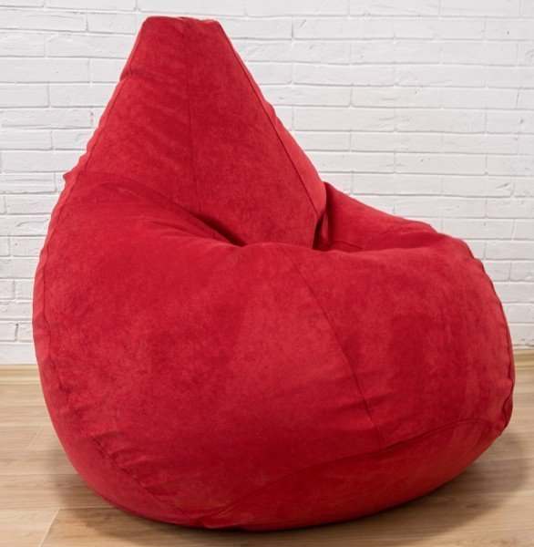 Кресло мешок велюр  «Cordroy» Красный
