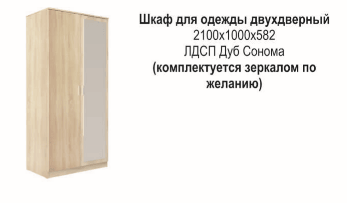 Шкаф для одежды «1000» 582