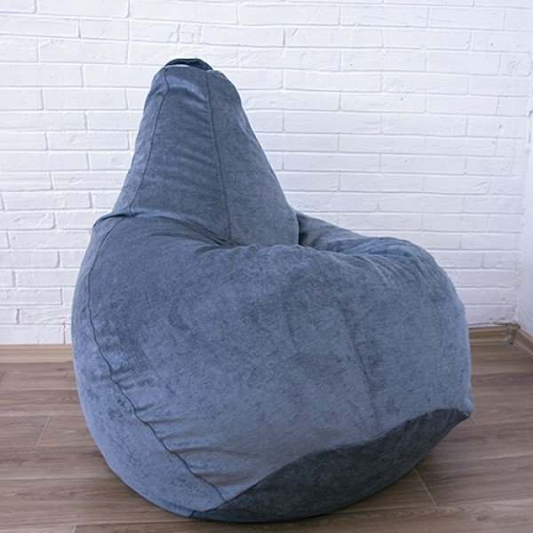 Кресло мешок велюр  «Cordroy» Серый