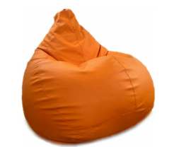 Кресло мешок эко кожа  «Латте» Оранжевый