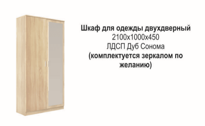 Шкаф для одежды «1000» 450