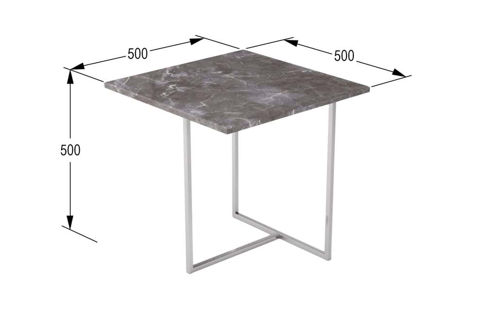 Стол журнальный «Бекко» серый мрамор