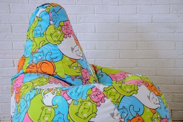 Кресло мешок велюр  «Xpoint » Котики