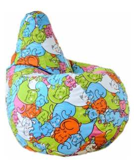 Кресло мешок велюр  «Xpoint » Котики