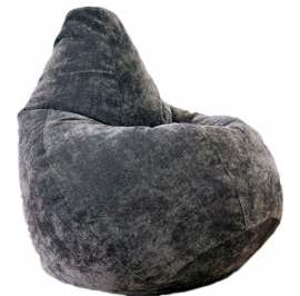 Кресло мешок велюр  «Cordroy» Темно серый
